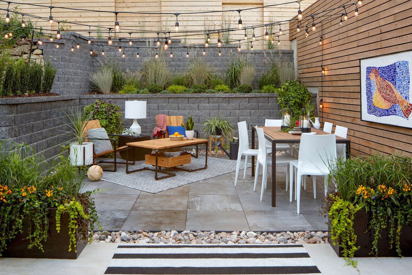 Concrete patio construction